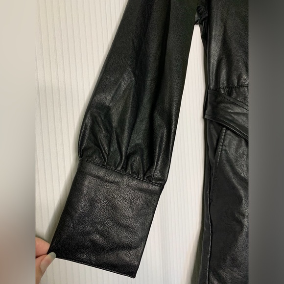 Avec Les Filles - Romper Black Faux Leather With Belt - Small - Picture 4 of 12